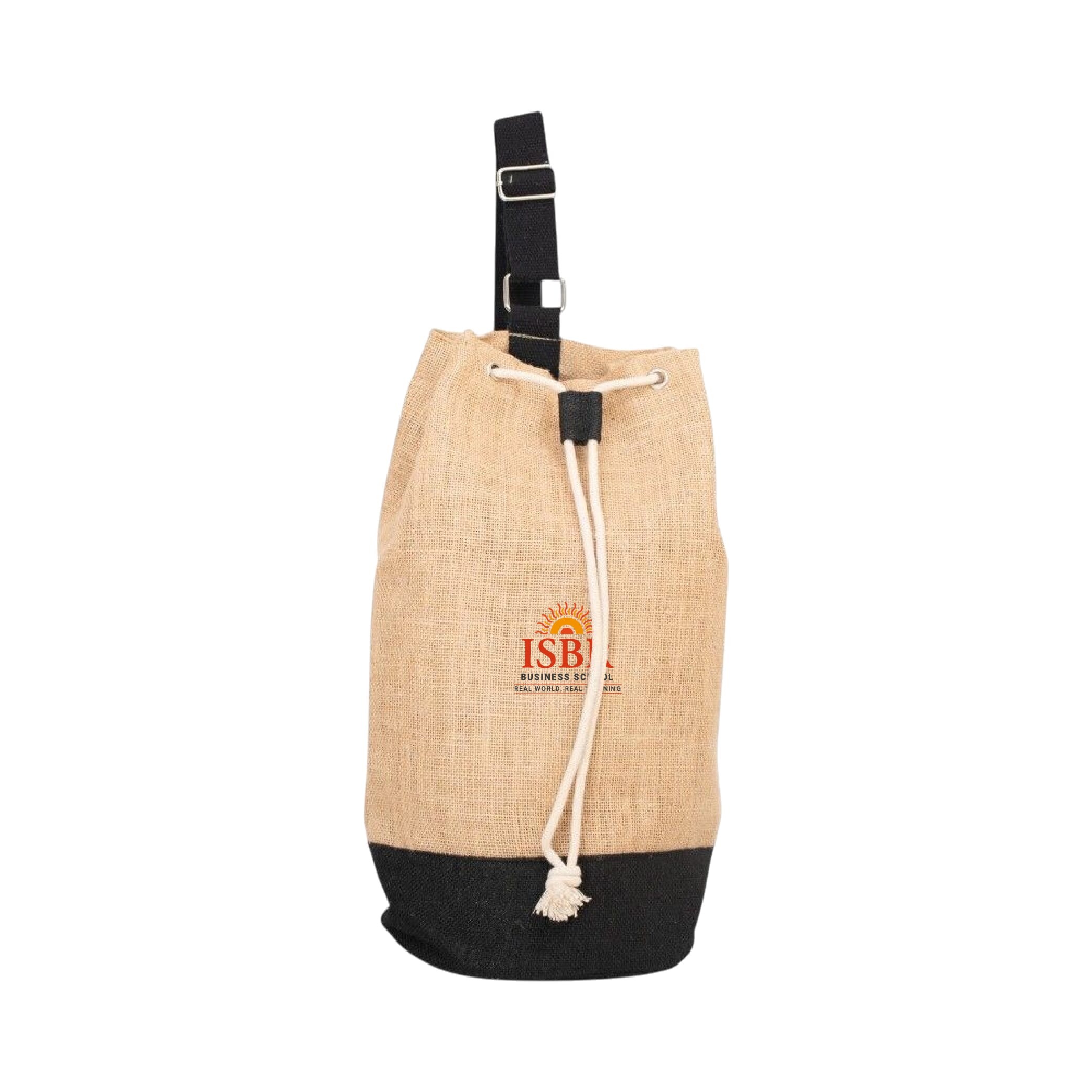 Oblique Banyan Drawstring Jute Bag